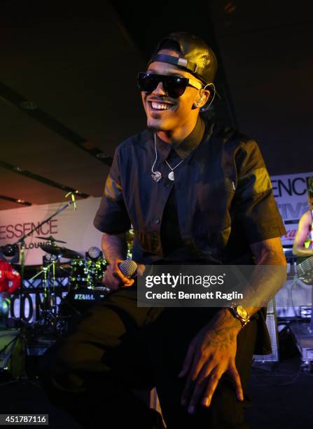 Recording artist August Alsina performs during the 2014 Essence Music Festival on July 6, 2014 in New Orleans, Louisiana.