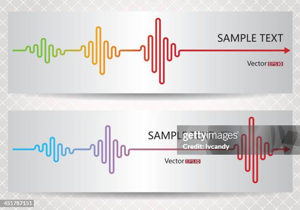 abstract electrocardiogram - listening to heartbeat stock illustrations