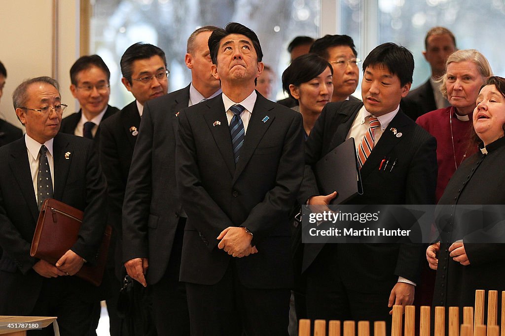 Japanese Prime Minister Shinzo Abe Visits New Zealand