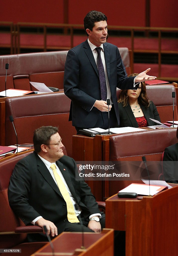New Senate Sworn In At Parliament And Carbon Tax Key Item On Agenda