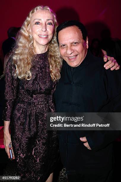 Franca Sozzani and Fashion designer Azzedine Alaia attend the Schiaparelli show as part of Paris Fashion Week - Haute Couture Fall/Winter 2014-2015...