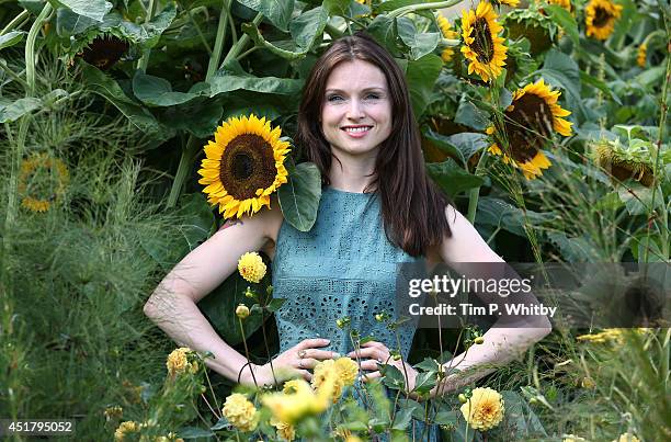 Sophie Ellis Bextor attends the '50 Years RHS Britain in Bloom' garden during the Hampton Court Palace Flower Show at Hampton Court Palace on July 7,...