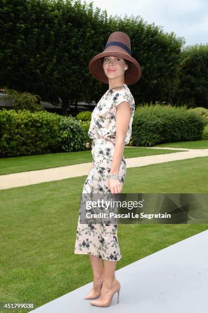 Ulyana Sergeenko attends the Christian Dior show as part of Paris Fashion Week - Haute Couture Fall/Winter 2014-2015 on July 7, 2014 in Paris, France.