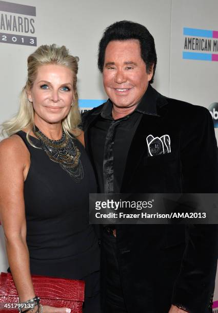 Wayne Newton and wife, Kathleen McCrone attends 2013 American Music Awards at Nokia Theatre L.A. Live on November 24, 2013 in Los Angeles, California.