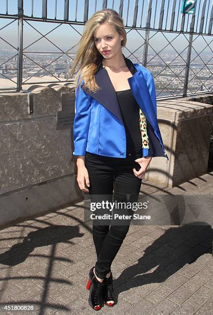 Georgia May Jagger poses at the Empire State Building on May 2,2013 in New York,USA. She was there to raise awareness for the fight against blood...