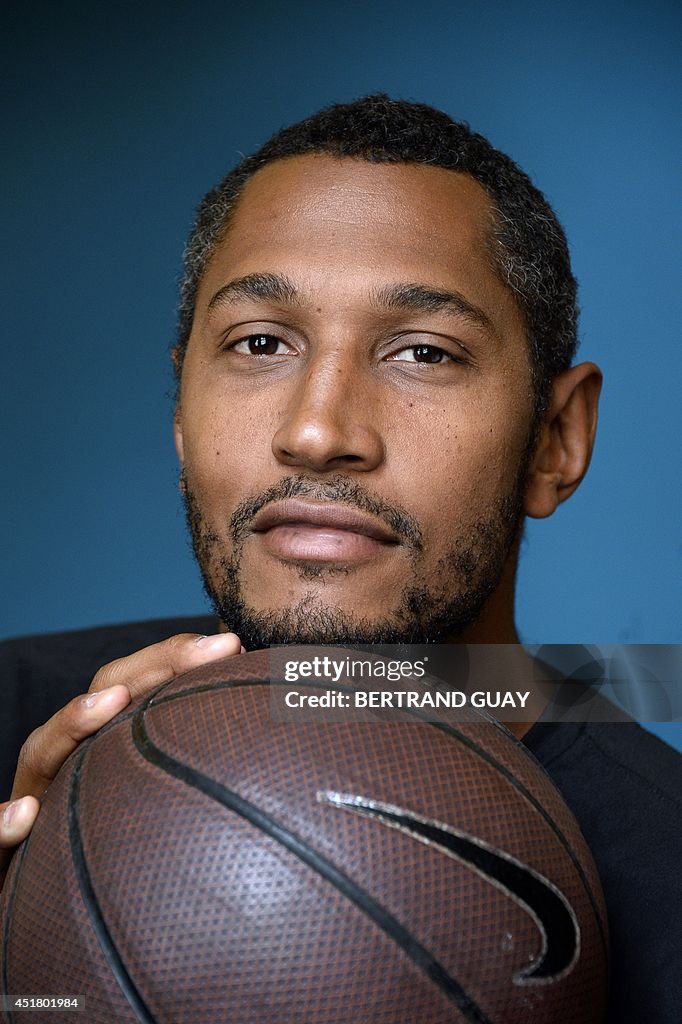 Boris Draw French basketball player Boris Diaw poses in Paris , on July 7, 2014 ...