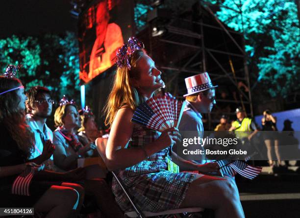 Liz McBain, of Lebanon, N.H. ( was among the crowd in front of the Hatch Shell at the Esplanade on July 3, 2014 during the Fourth of July celebration.