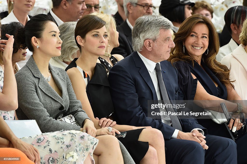 Christian Dior: Front Row - Paris Fashion Week : Haute-Couture Fall/Winter 2014-2015