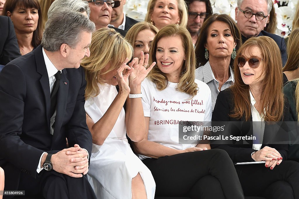 Christian Dior: Front Row - Paris Fashion Week : Haute-Couture Fall/Winter 2014-2015