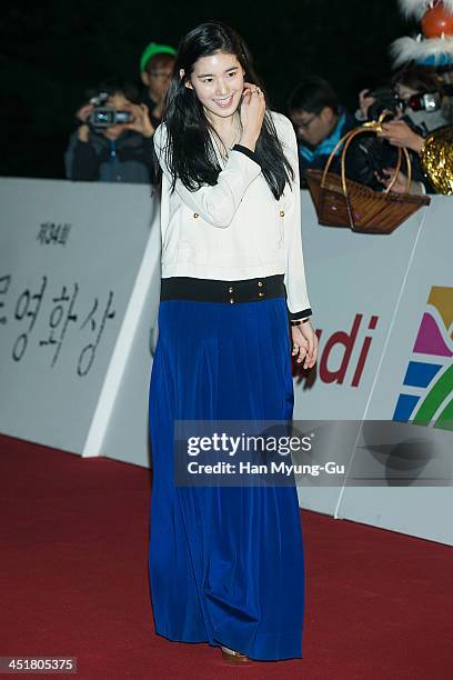 South Korean actress Jung Eun-Chae attends the 34st Blue Dragon Film Awards at Kyung Hee University on November 22, 2013 in Seoul, South Korea.