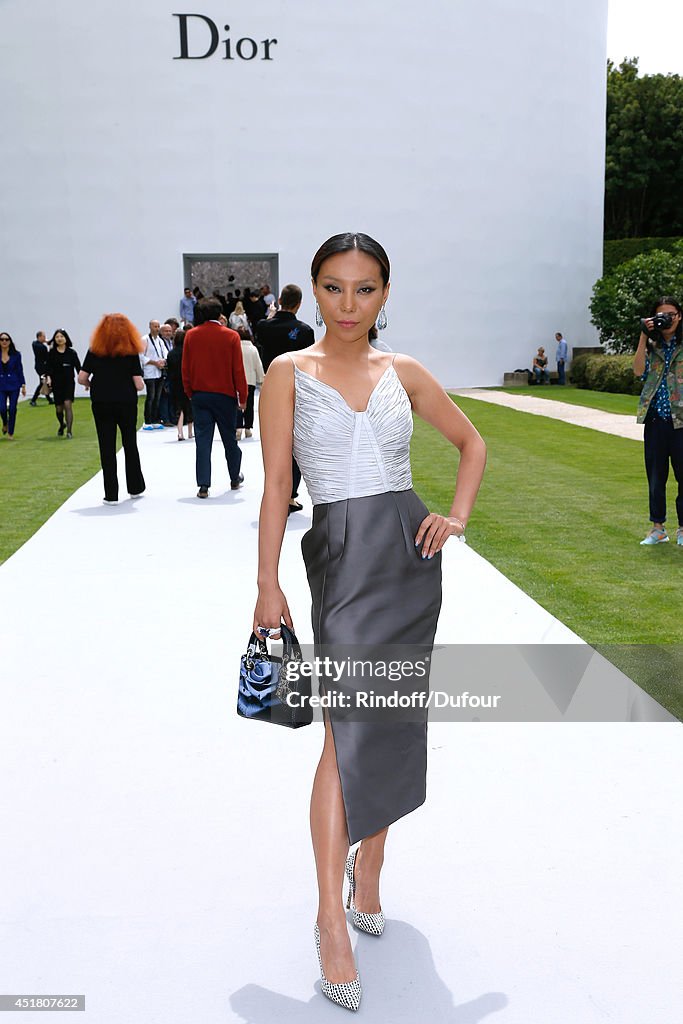 Christian Dior : Outside Arrivals - Paris Fashion Week : Haute-Couture Fall/Winter 2014-2015