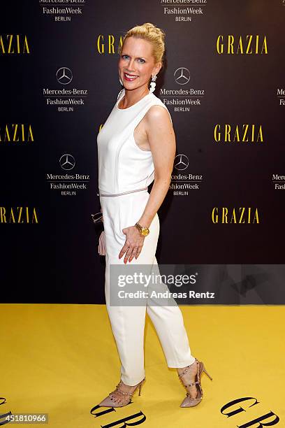 Tamara von Nayhauss arrives for the Opening Night by Grazia fashion show during the Mercedes-Benz Fashion Week Spring/Summer 2015 at Erika Hess...