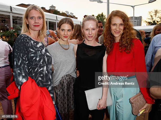 Caroline Peters, Aino Laberenz, Chiara Schoras and Susanne Wuest attend the Opening Night by Grazia fashion show during the Mercedes-Benz Fashion...