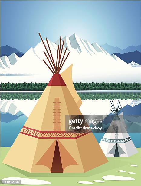 wigwam - tipi stock illustrations