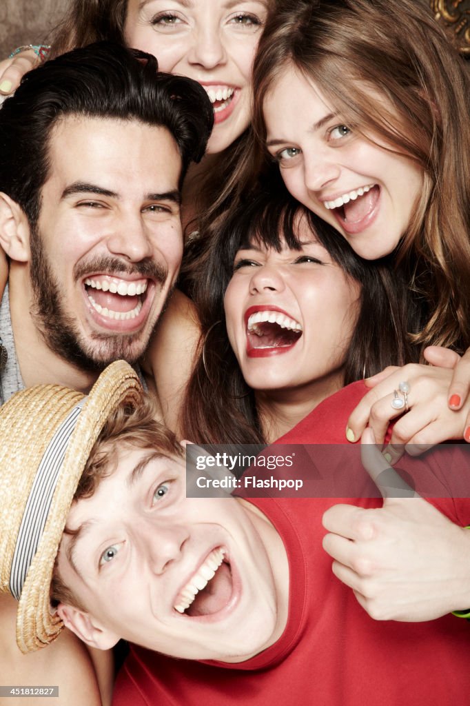 Group of friends having fun