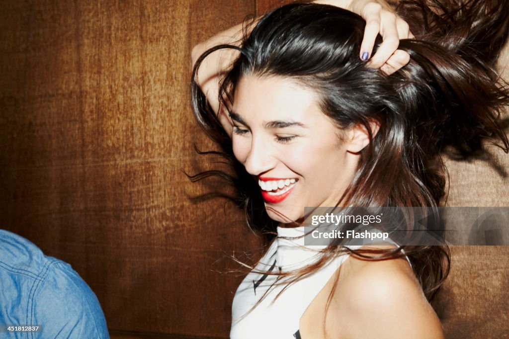 Girl having fun socially