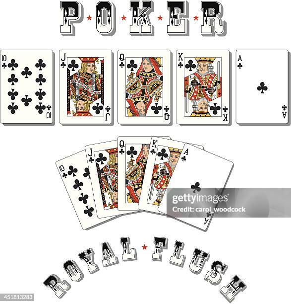 poker royal flush clubs - jack of clubs stock-grafiken, -clipart, -cartoons und -symbole