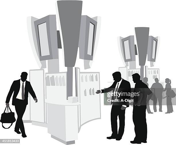 selling stuff - tradeshow display stock illustrations