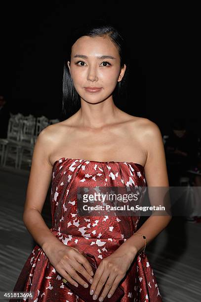 Yao Xingtong attends the Giambattista Valli show as part of Paris Fashion Week - Haute Couture Fall/Winter 2014-2015on July 7, 2014 in Paris, France.