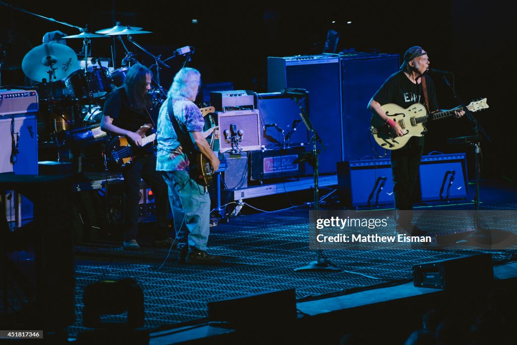 Neil Young & Crazy Horse Performs in Concert in Reykjavik, Iceland