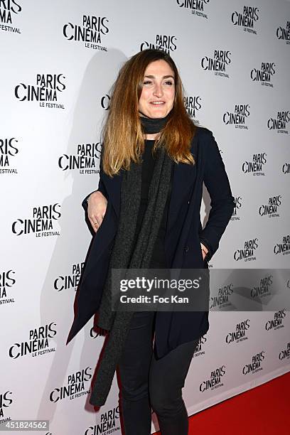 Director/actress Julie Gayet attends the screening of 'Cineasts' on day 3 of Festival Paris Cinema 2014 at Gaumont Opera Capucines on July 7, 2014 in...