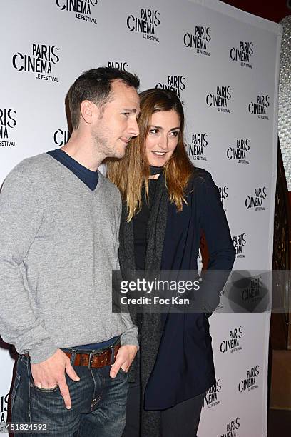 Directors Mathieu Busson and Julie Gayet attend the screening of 'Cineasts' on day 3 of Festival Paris Cinema 2014 at Gaumont Opera Capucines on July...