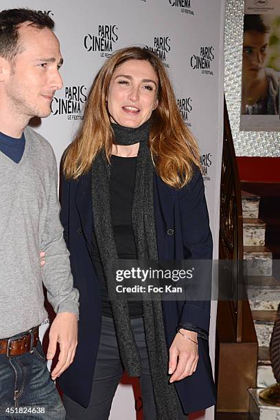 Directors Mathieu Busson and Julie Gayet attend the screening of 'Cineasts' on day 3 of Festival Paris Cinema 2014 at Gaumont Opera Capucines on July...