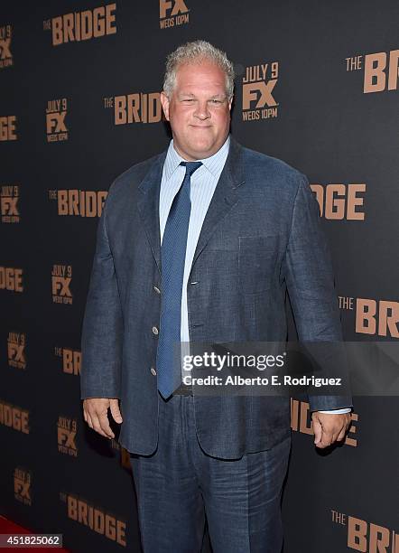 Actor Abraham Benrubi attends the premiere of FX's "The Bridge" at Pacific Design Center on July 7, 2014 in West Hollywood, California.