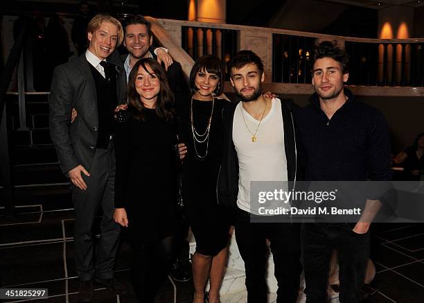 Freddie Fox, Allen Leech, Sarah Ovens, Annabel Scholey, Douglas Booth and Edward Holcroft attend The Old Vic's 24 Hour Celebrity Gala after party at...