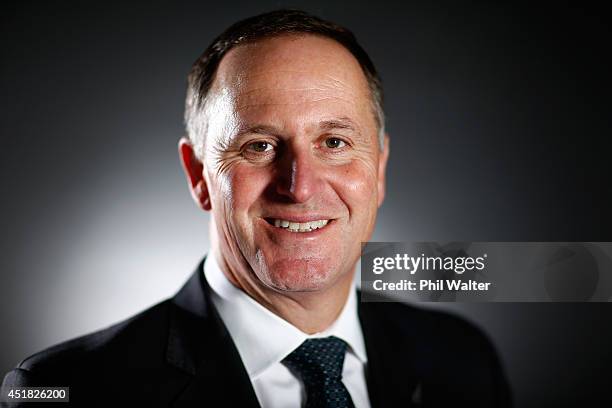 New Zealand Prime Minister John Key poses during a portrait session at Minnie St Studios on July 8, 2014 in Auckland, New Zealand. John Key is the...