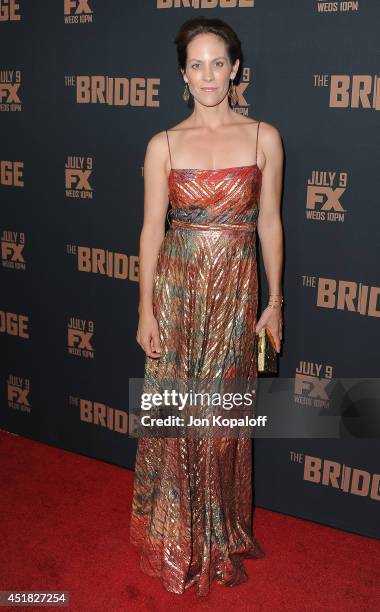 Actress Annabeth Gish arrives at the FX's "The Bridge" Season 2 Premiere at Pacific Design Center on July 7, 2014 in West Hollywood, California.