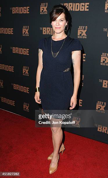 Actress Franka Potente arrives at the FX's "The Bridge" Season 2 Premiere at Pacific Design Center on July 7, 2014 in West Hollywood, California.