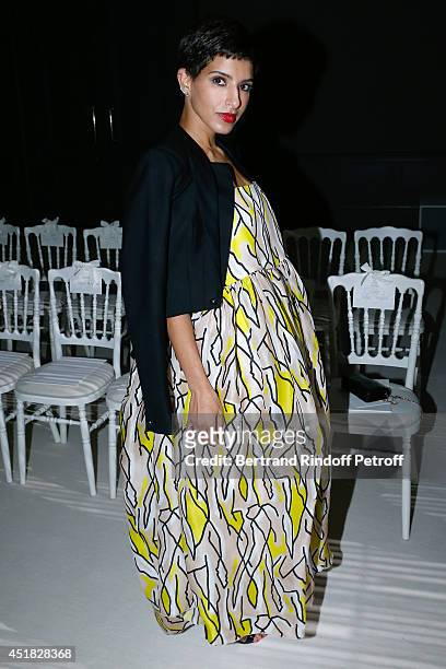 Deena Al Juhani Abdulaziz attends the Giambattista Valli show as part of Paris Fashion Week - Haute Couture Fall/Winter 2014-2015 on July 7, 2014 in...