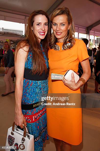 Astrid Sass and Julia Malik attend the Opening Night by Grazia fashion show during the Mercedes-Benz Fashion Week Spring/Summer 2015 at Erika Hess...