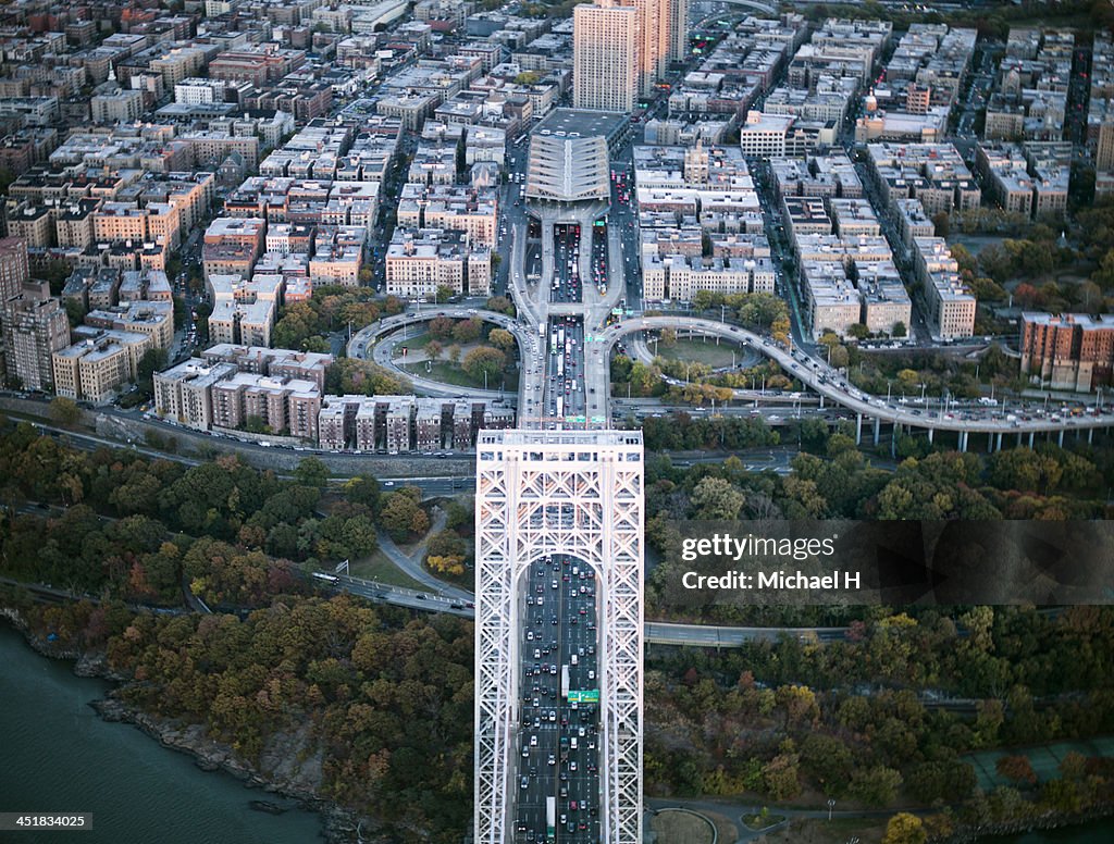 Aerial photography of the Bridge, NY