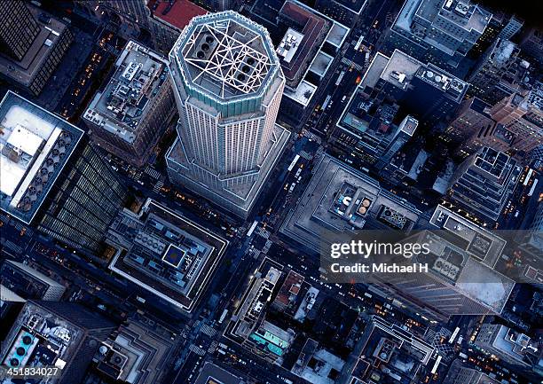 aerial photography in ny - new york city birds eye view stock pictures, royalty-free photos & images