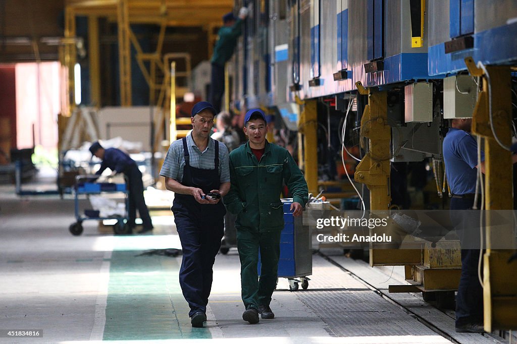 Rail car production in Moscow