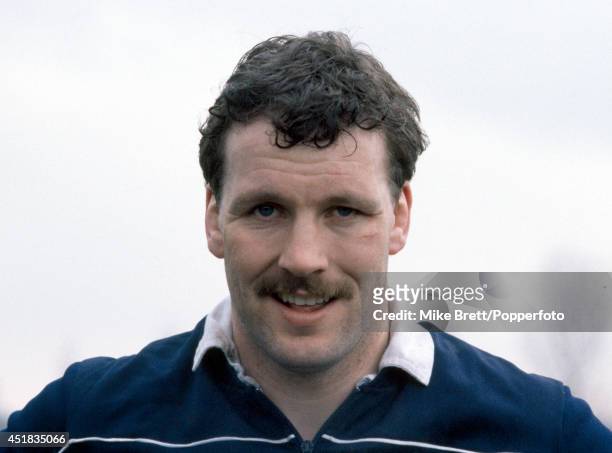 Iain Paxton of Selkirk and Scotland during a training session on 15th March 1985.