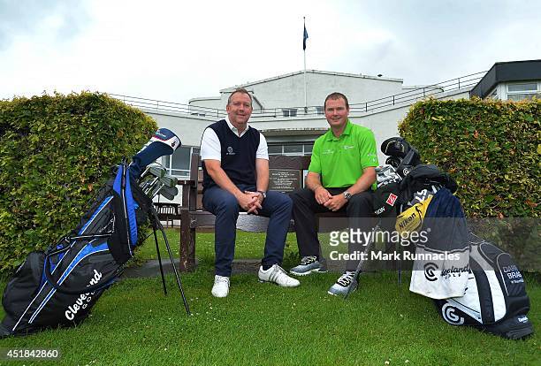 Alan Read , of west Lothian Golf Club with playing partner Darren Bragg of North London Golf Academy Ltd, winners of the Golfbreaks.com PGA Fourball...