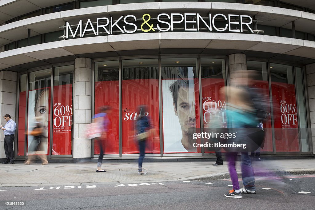 Marks & Spencer Group Plc Stores As Retailer's Sales Continue To Fall