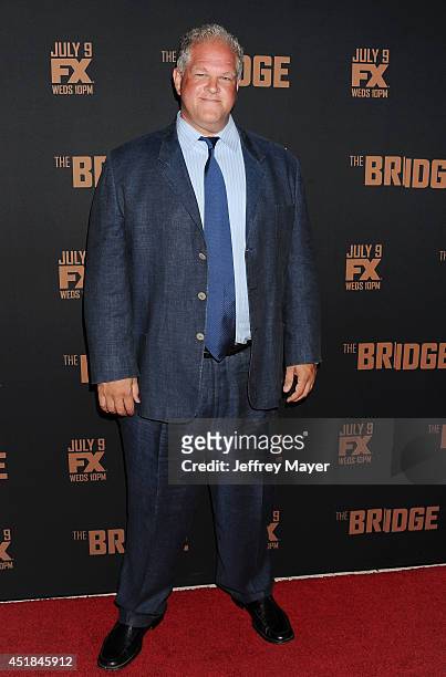 Actor Abraham Benrubi arrives at the FX's 'The Bridge' Season 2 Premiere at Pacific Design Center on July 7, 2014 in West Hollywood, California.