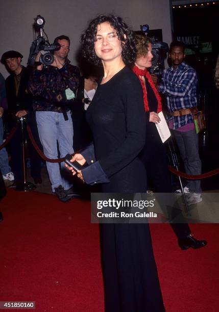 Actress Joyce Hyser attends the "Greedy" Westwood Premiere on February 22, 1994 at the Mann Bruin Theatre in Westwood, California.