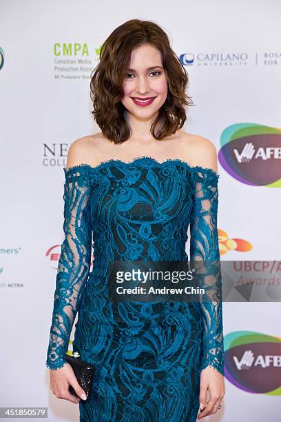 Actress Alexia Fast arrives at 2013 UBCP/ACTRA Awards on November 24, 2013 in Vancouver, Canada.