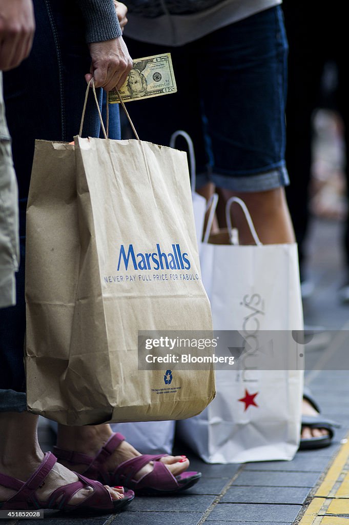 Shoppers In The Union Square Area As Retail Sales Figures Are Released