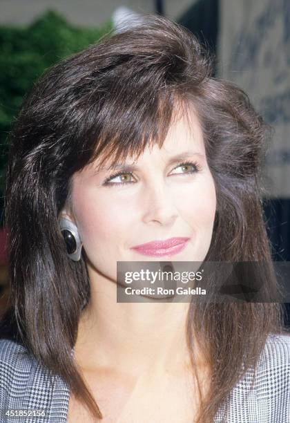 Actress Karen Kopins attends the Press Conference to Announce the Production of FOX Broadcasting Company's New Series "Angels '88" on May 5, 1988 at...