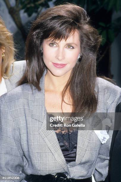 Actress Karen Kopins attends the Press Conference to Announce the Production of FOX Broadcasting Company's New Series "Angels '88" on May 5, 1988 at...