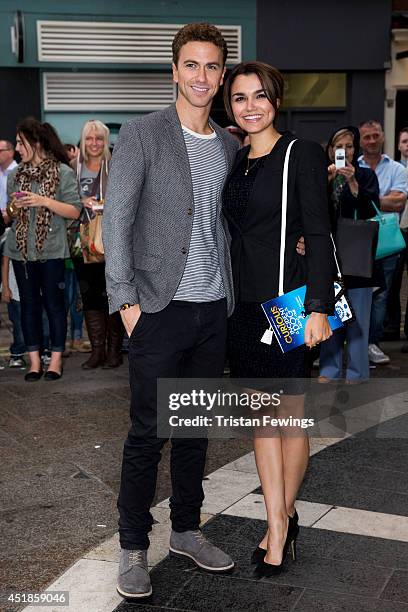 Richard Fleeshman and Samantha Barks attend the press night for "The Curious Incident Of The Dog In The Night-Time" at Gielgud Theatre on July 8,...