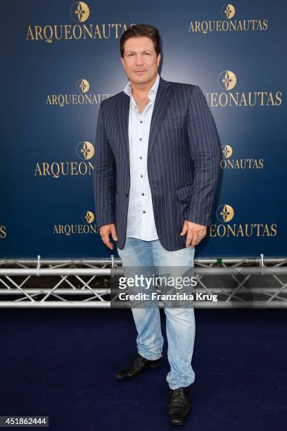 Francis Fulton-Smith attends the Arqueonautas Presents Kevin Costner - Music Meets Fashion at Spindler & Klatt on July 08, 2014 in Berlin, Germany.