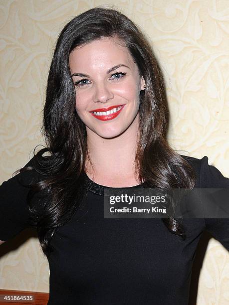 Actress Haley Webb attends the 20th Century Fox Home Entertainment and MTV Network "Teen Wolf" fan appreciation event on November 23, 2013 at the...