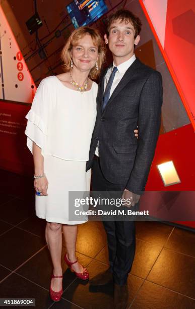 Cast members Sarah Woodward and Graham Butler attend an after party following the press night performance of "The Curious Incident Of The Dog In The...